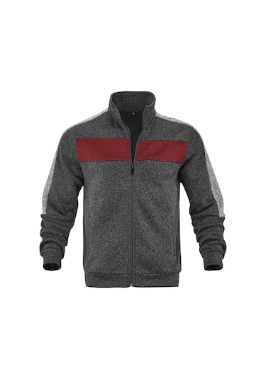 Erkekler İçin Hafif Atletik Sweatshirt Ceket Koyu Gri