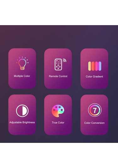 Teltree Oda Masaüstü Tv Arka Plan Rgb Işığı, İkili Kumandalı Renk Değiştiren Led Aydınlatma Diğer