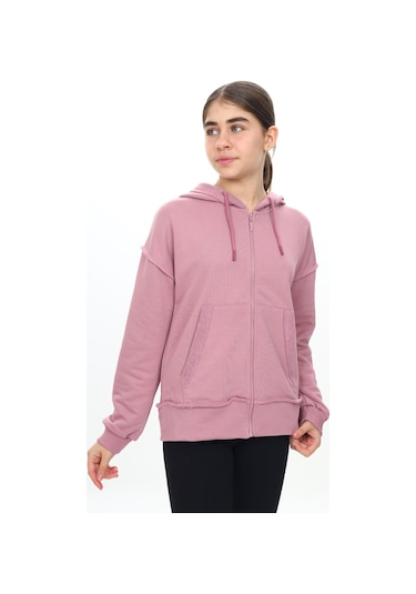 Toontoy Kız Çocuk Kapüşonlu Hırka Mavi