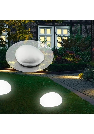 Suntek Çim Yürüyüş Yolu Bahçe İçin Çakıl Şeklinde Beyaz Işık