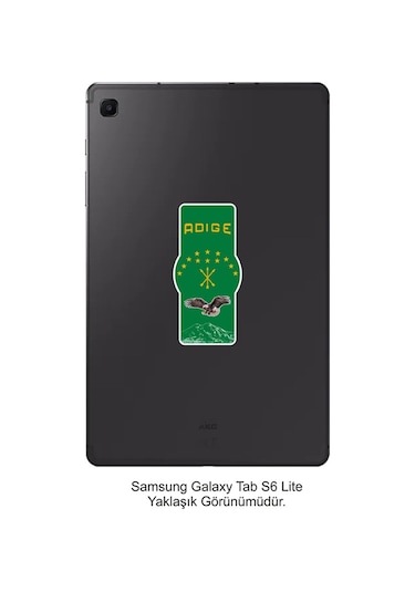 Adige Çerkes Bayrak Telefon Tablet Etiketi