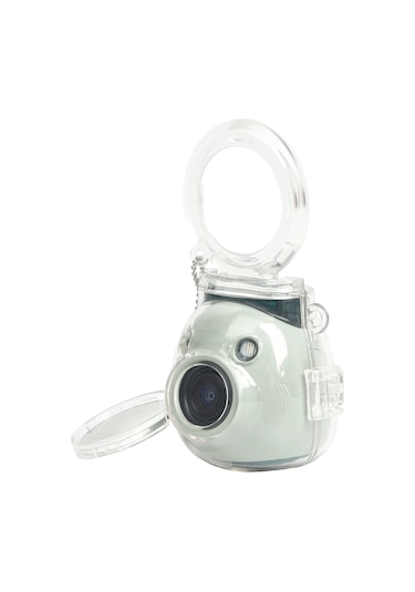 Sones Fujıfılm Instax Pal Crystal Sert Kılıflı Kamera Çantası Omuz Askılı Şeffaf