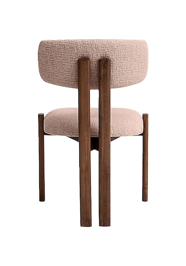 Espoo İskandinav Ahşap Bohem Sandalye Ceviz - Krem