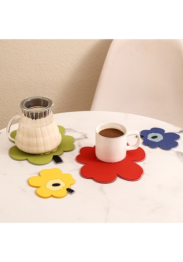 Sones 2 Adet / Set Ev Yaprak Isı Yalıtım Matı Mutfak Yüksek Sıcaklığa Dayanıklı Pişirme Yer Matları, Stil: Sarı Büyük Diğer