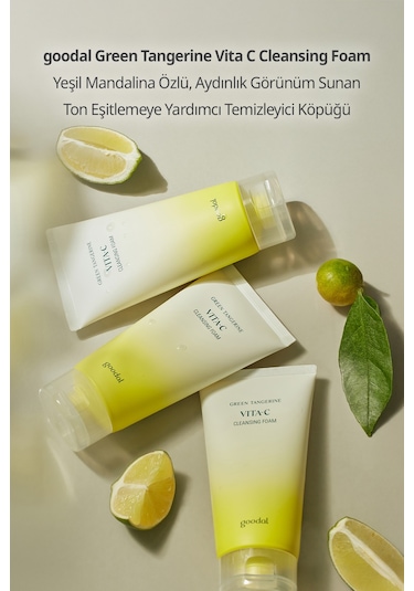 Cilde Aydınlık Görünüm Sunan Temizleme Köpüğü Goodal Green Tangerine Vita C Cleansing Foam