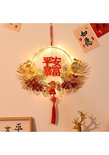 Suofeng Yılbaşı Ve Bayram Dekorasyonu Işıklı Led Çiçek Yüzüğü, Ev Ve Ofis Dekoru, Dıy Montaj Malzemesi Seti