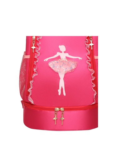 Suntek Bale Çantası Spor Yüzme Seyahat Jimnastik Için Sevimli Dantel Dekor Kırmızı