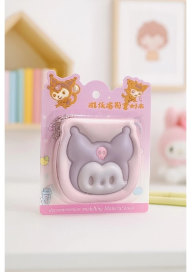 Sanrio Kuromi Not Defteri Zincirli Anahtarlık Hediyelik Defter Puf Kapak Mor Mor