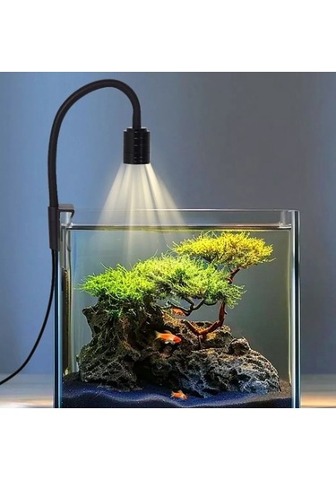 Didadodo Mini Klipsli Lambalar Balık Tankı Işıkları Ayarlanabilir Péyzaž Işıkları Siyah