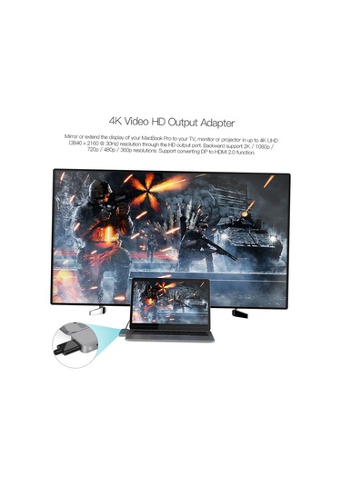 Springsun Alüminyum Alaşımlı 7'si 1 Arada Çoklu Bağlantı Noktalı Hub, Çift Usb-c Bağlantı Noktası, 4k Video Hd Çıkış Bağlantı