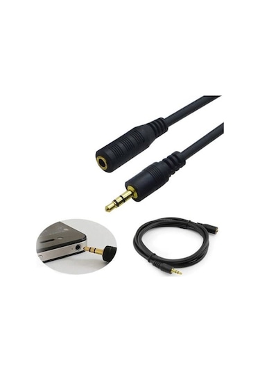 Kulaklık Uzatma Kablosu 3.5Mm Ses Dişi Erkek Altın Uç 5M Metre