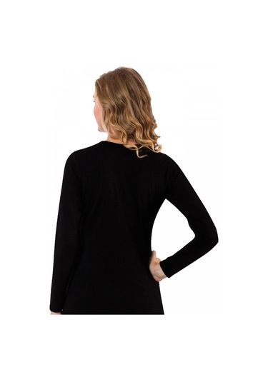 Giyim Bayan Uzun Kol Body Siyah Siyah