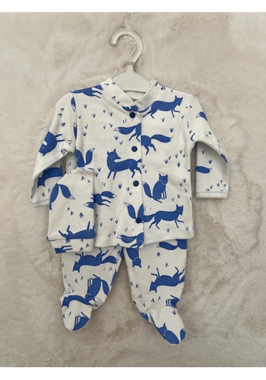 Mavi Tilkili 3'lü Takım mavi