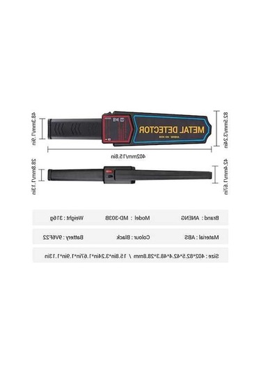 Pazly Aneng Md-303b Metal Dedektörü - Sınav Salonu/havaalanı/depo Tarayıcı, Yüksek Hassasiyet, Kolay Kullanım