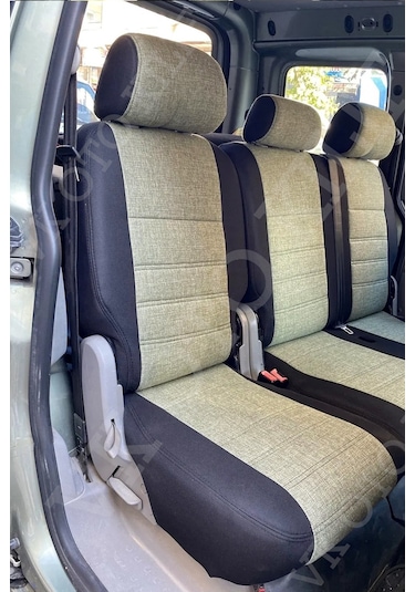 Vk Auto Volkswagen Caddy Araca Özel Koltuk Kılıfı Yeşil-siyah