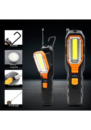 Besthome1 Usb Şarjlı Manyetik Tabanca Led Işığı - Araç Tamiri, Kamp Ve Bakım İçin Parlak Kullanım İçin İdeal Yd-6302b