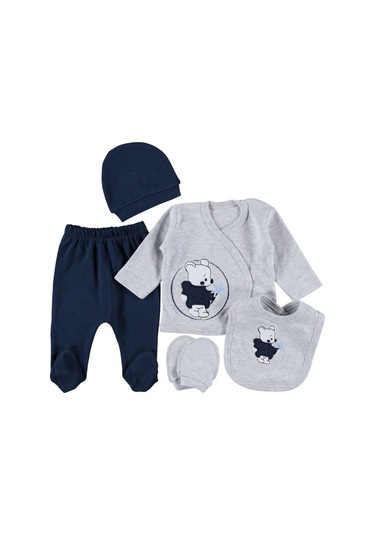 5 Li Zıbın Seti Hastane Çıkışı Lacivert