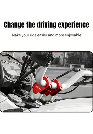 Dream011 Blue Rayana 1 Çift Alüminyum Alaşım Motosiklet Gidon Yükseltici 22mm Cnc