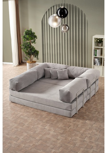 Legom Petek Aktivite Koltuğu Yatak Olabilen Çok Amaçlı Kanepe L Koltuk Gri Gri