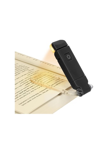 Siyah Led Usb Şarj Edilebilir Kitap Işığı Okuma Işığı Göz Koruması Gece Lambası Taşınabilir Klipsli Masa Işığı Yer Ayracı Okuma Işığı Gece Lambası Siyah
