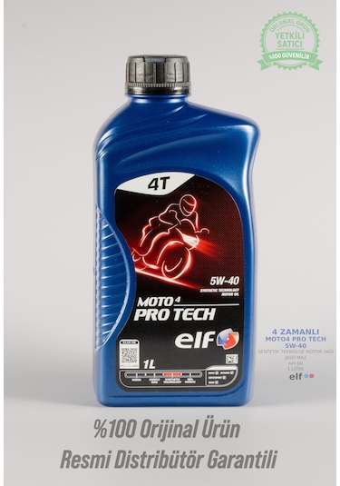 5w-40 4 Zamanlı Motosiklet Motor Yağı 1l Moto 4 Pro Tech