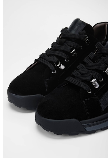 Tamer Tanca Erkek Hakiki Deri Siyah Süet Casual Ayakkabı 383 5653 Erk Ayk Sk23/24 Sıyah Suet Siyah