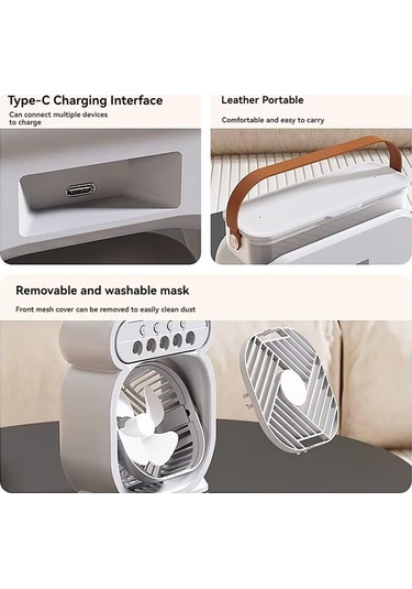 Ambition Household Small Air Cooler Led Night Light Portable