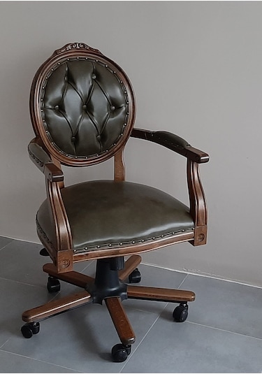 Byoguzfurniture Ahşap Çalışma Ofis Sandalyesi