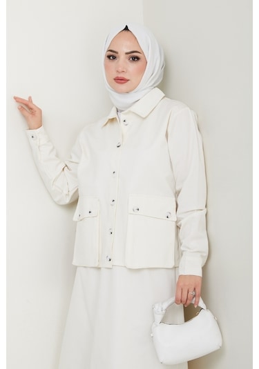 Körük Cepli Gömlek Etek İkili Takım 1551 - Ekru Ekru
