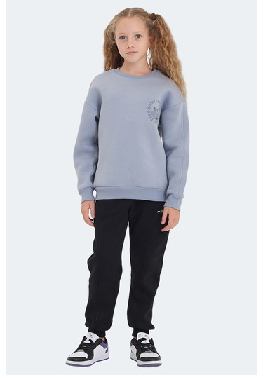 Slazenger Lone Çocuk Taş Gri Sweatshirt Taş Gri