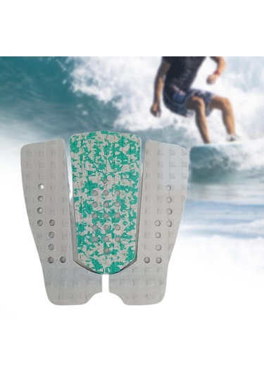 3x Güverte Kavrama Mat Longboard Kayık Ayakta Paddleboard Sörf Tahtası Çekiş Pedi 1 Yeşil 33x31.5x0.5 Cm