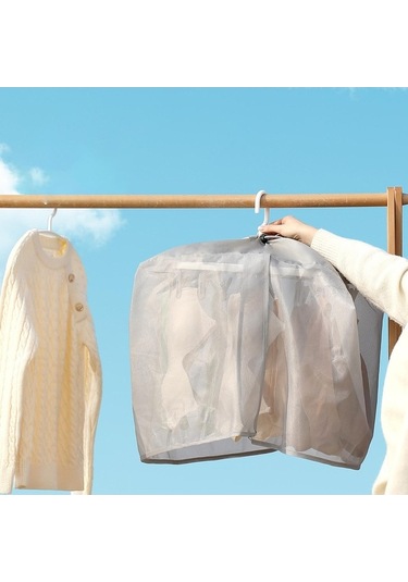 Pazly Toz Suntek Rafı Örtüsü Kurutma Için Giysi Dolap Depolama Balkon Ov Gri