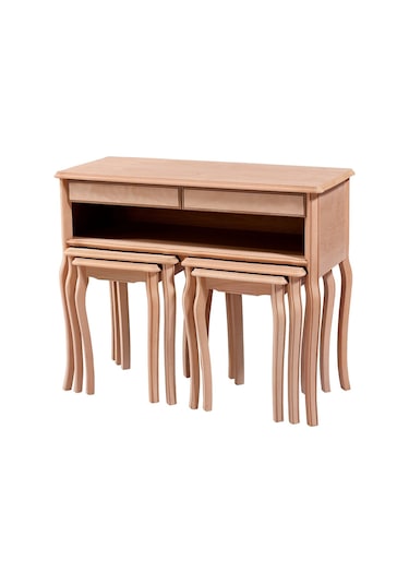 Dresuar-Zigon Avangart Aslan Takım Model Kayın Torna Ayak  Yüksek Kahverengi