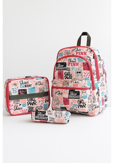 Newbag Girl Power Kız Sırt Okul Çantası-3'lü Set Yeni Sezon