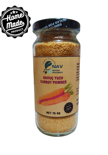 Nav Havuç Tozu Ev Yapımı Katkısız Koruyucusuz Sağlıklı Cam Şişede