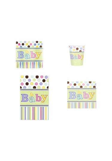 Hoşgeldin Bebeğim Baby Tıny Bundle Baby Shower Süsleme Seti 8 Ki