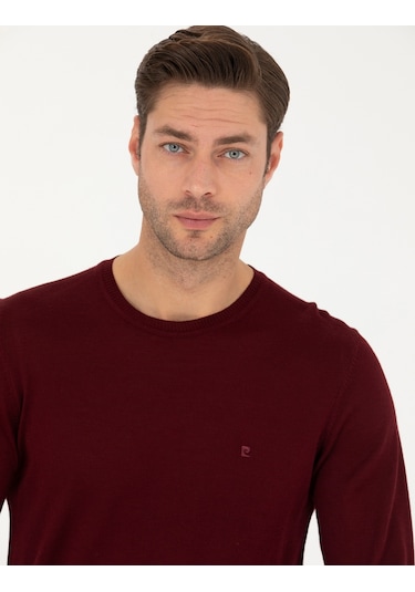 Pierre Cardin Erkek Kırmızı Triko Kazak 50270054-vr030 Kırmızı