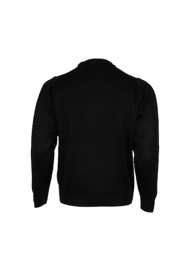 Erkek Kazak Klasik Normal Kesim Yünlü Rar00498 Siyah