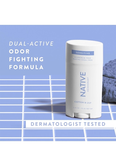 Native Sensitive Cotton & Lily Alüminyumsuz Stick Deodorant 75gr