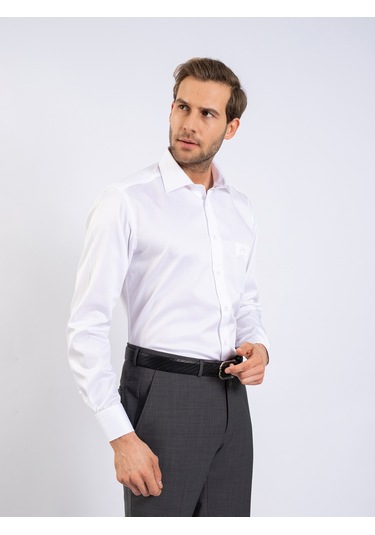 Karaca Erkek Regular Fıt Gömlek-beyaz 114304310-25-s 120048 Beyaz