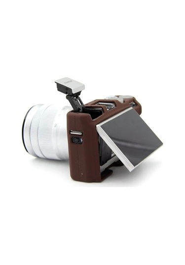 Pazly Fujifilm Xa3/xa10/xa5/xa20 Yumuşak Silikon Kılıf - Çizilmeye Karşı Koruyucu Kahve Kapağı
