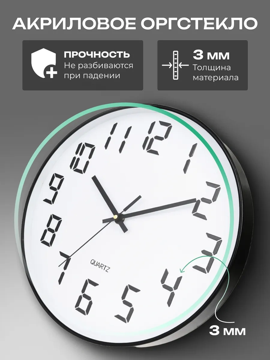 Casy Market Mutfak İçin Yuvarlak Sessiz Duvar Saati 25 Cm 465735480 Siyah