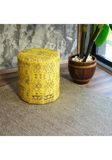 Patchwork Puf 008 Sarı