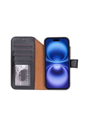 İphone 17 Air Çıkarılabilir Deri Cüzdan Kılıf