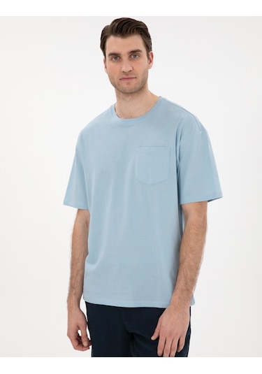 Pierre Cardin Erkek Açık Mavi Tişört Basic 50306991-vr003 Açik Mavi