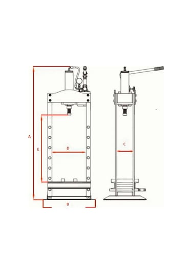 Özsan Hidrolik Pres 10 Ton (kısa Masa Üstü)