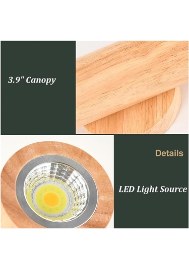 2 Işıklar Ülke Duvar Lambası İç Mekan Kısaltılabilir Led Ceviz Ceviz