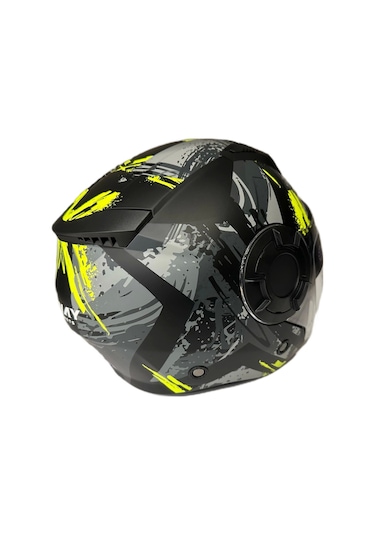 Sway SW-766 Matt Poison Açık Kask Gri - Sarı - Siyah