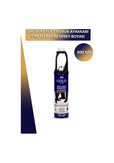 Gold Care Süet Nubuk Ayakkabı Temizleyici Fırçalı Bakım Sprey Boyası 200 Ml 001