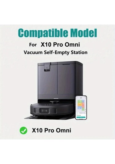 Xuweiwei 16 Adet Eufy X10 Pro Omni Robot Süpürge Yıkanabilir Yeniden Kullanılabilir Yan Fırçası Hepa Filtresi Mop Bez Toz Torbası
